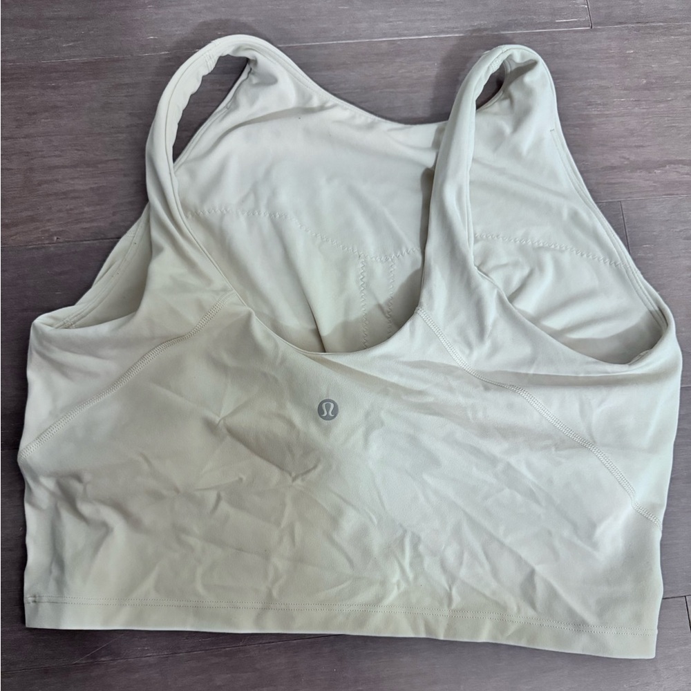lululemon athletica pale green crop sports bra